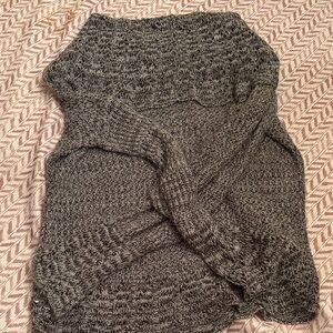 New Directions Gray Knit Turtleneck Sweater